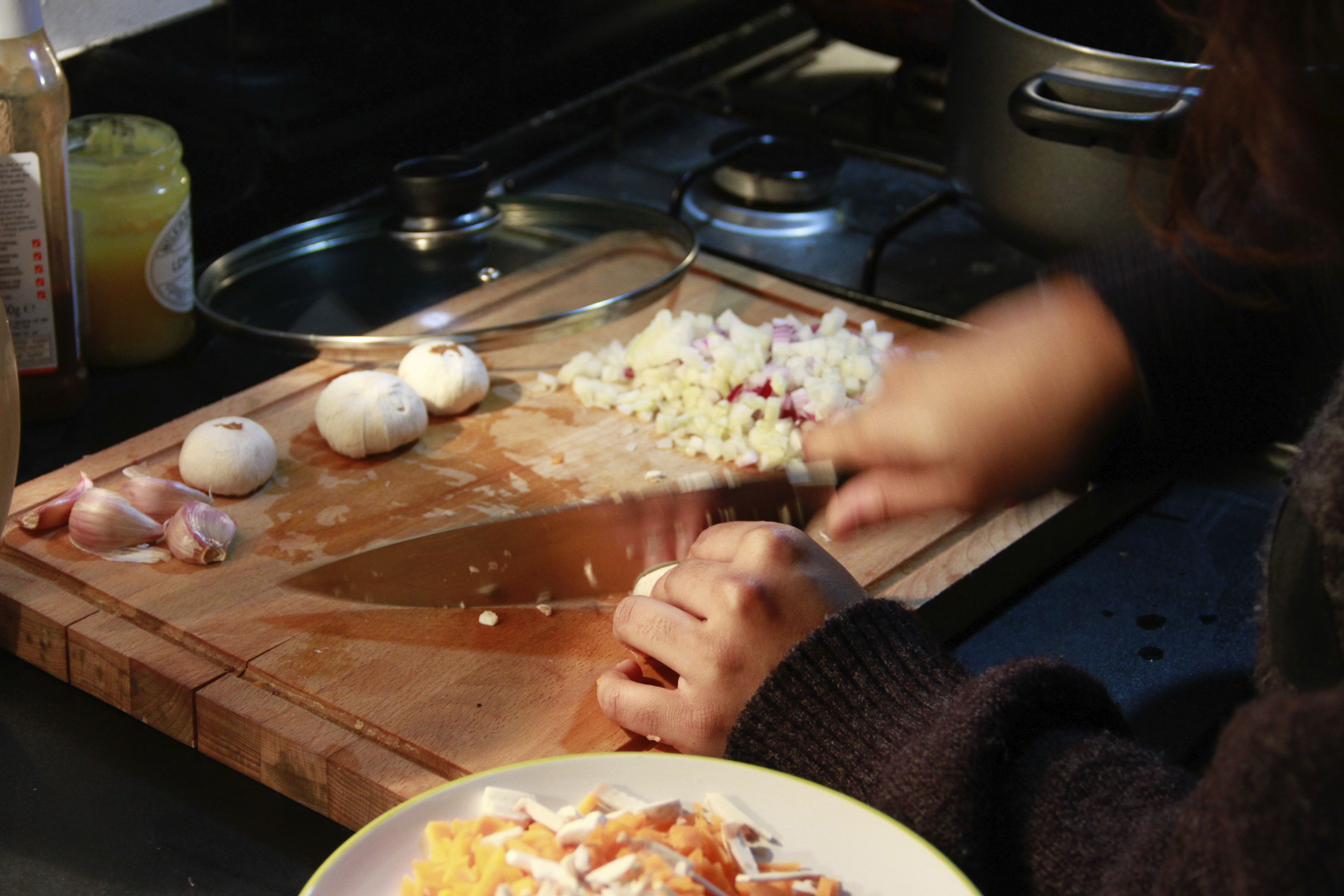 Knife Skills and chopping vegetables