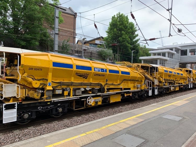 A freight train at West Hampstead Station