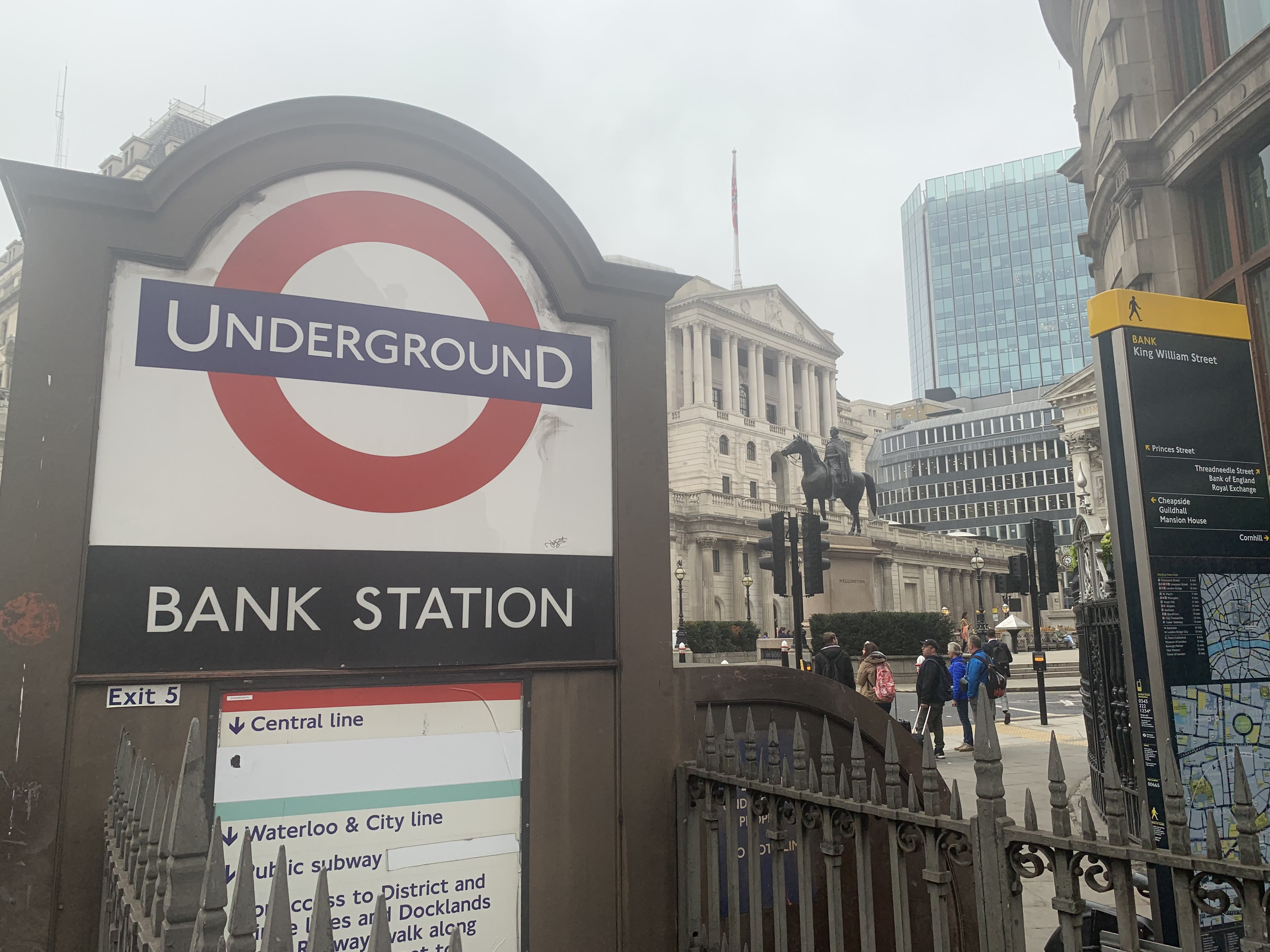 Bank Station sign