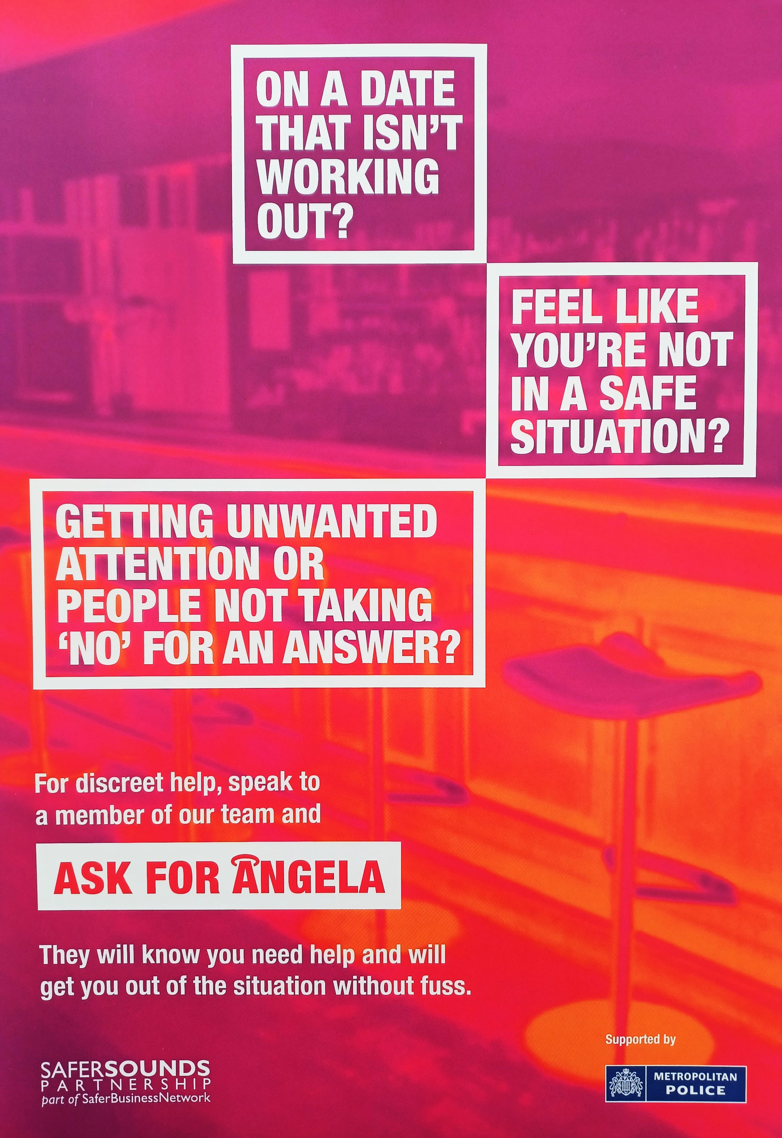 'Ask for Angela' poster