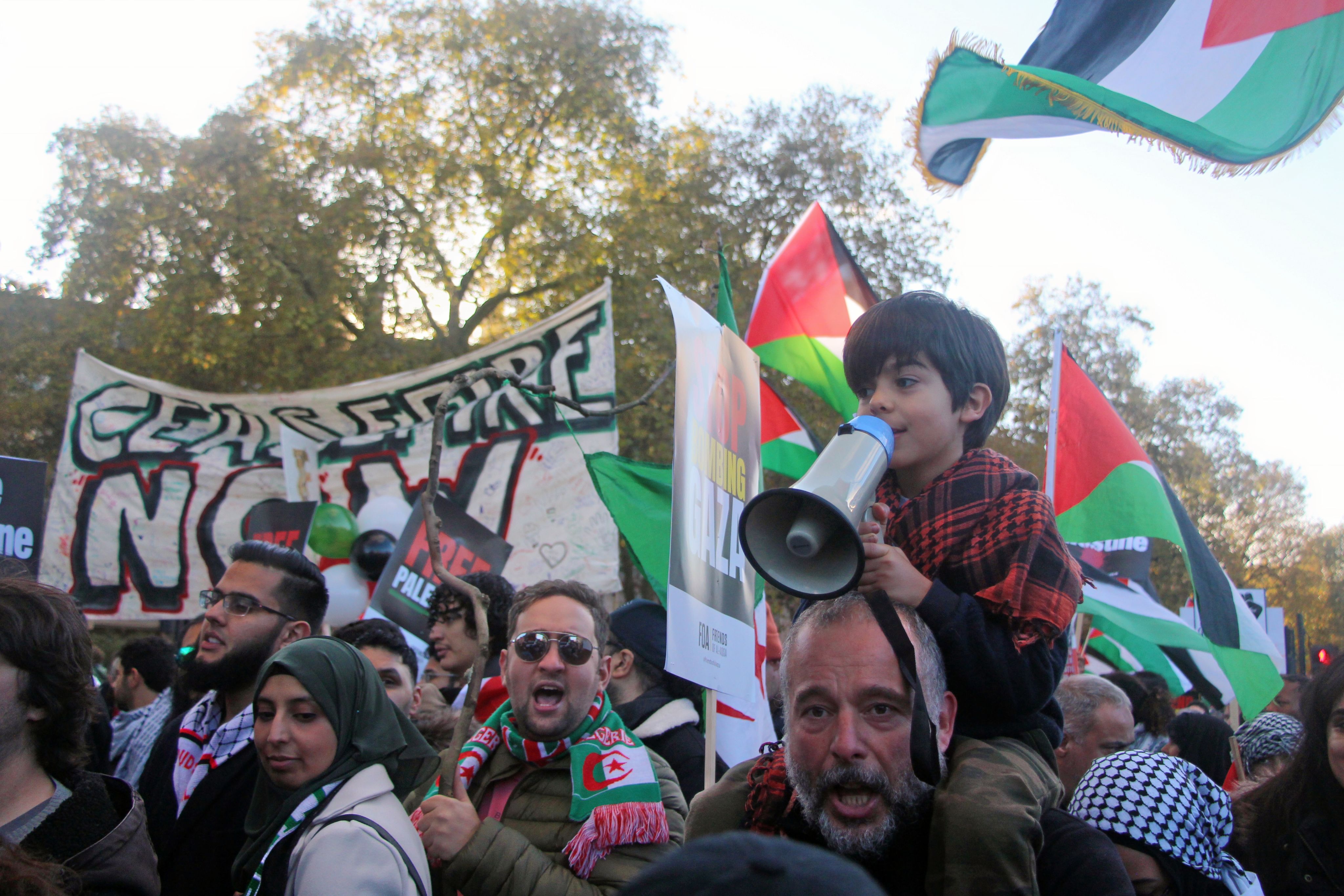London protest on 11/11/2023
