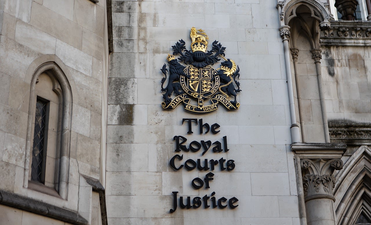 The Royal Courts of Justice in London. 