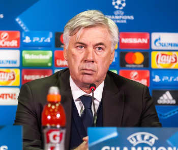 Carlo Ancelotti at a press conference