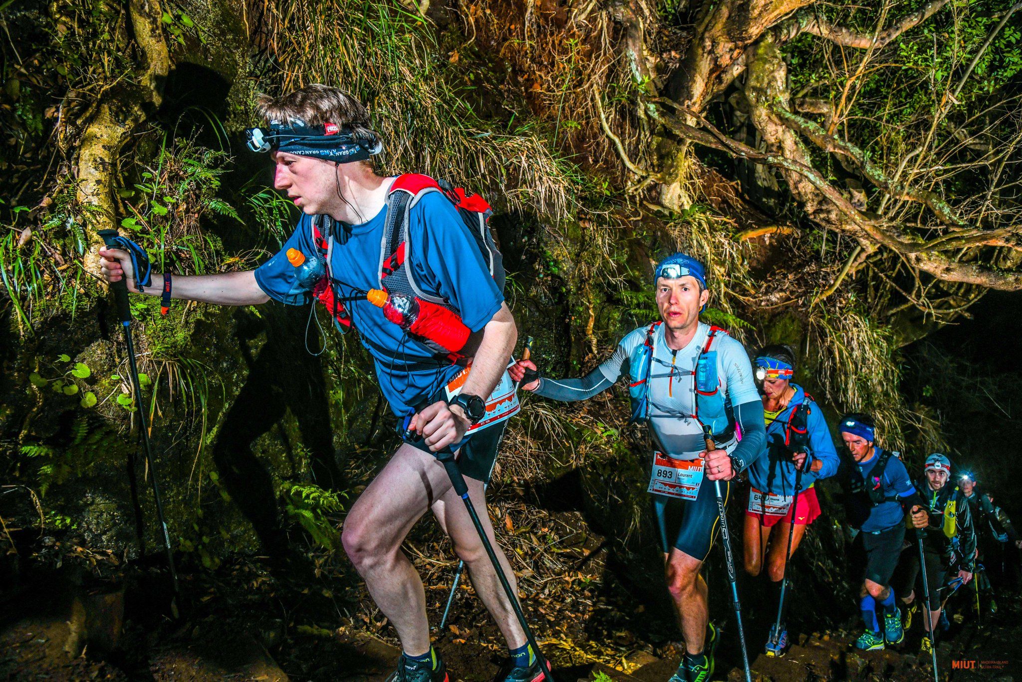 Ultrarunner with walking poles. Credit: Hugh Lovatt