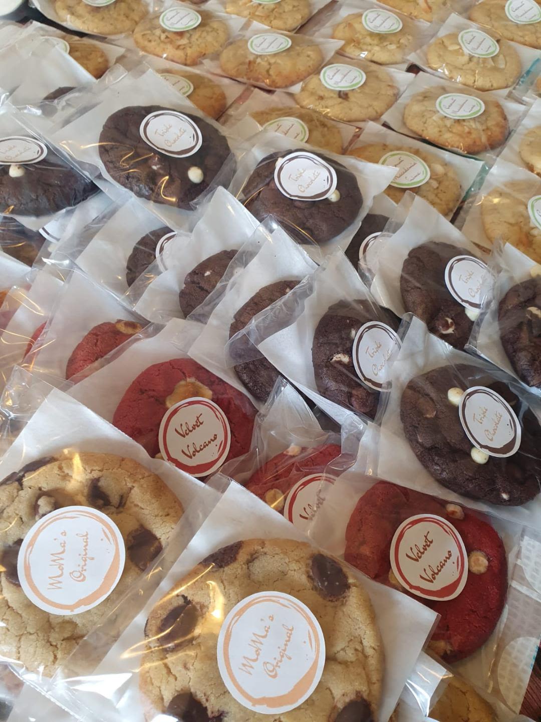 A range of cookie flavours made by MoMa's Cookies
