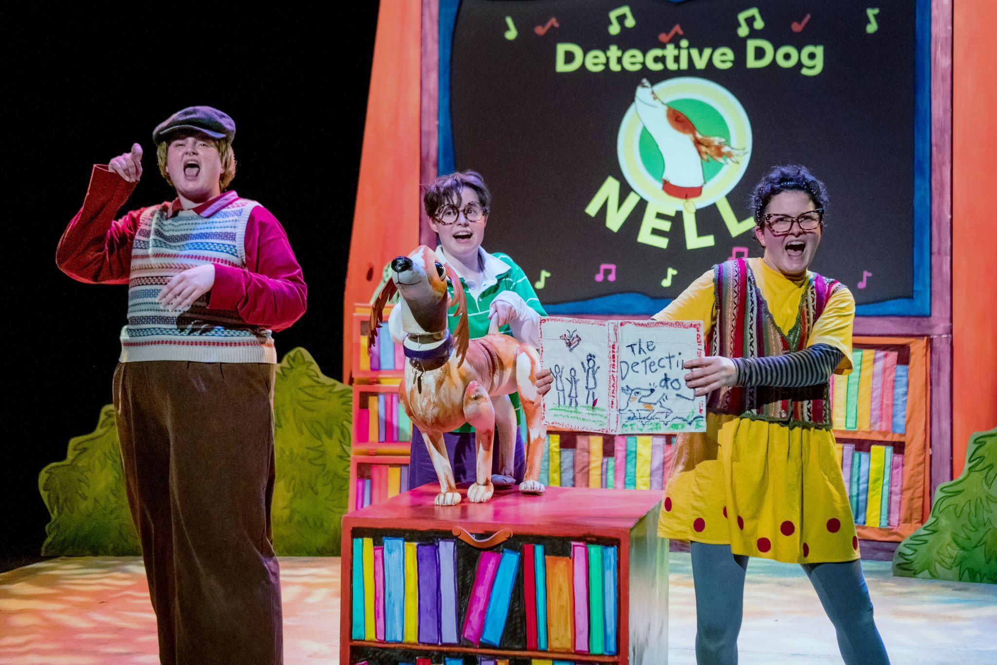 The cast of The Detective Dog on the case 